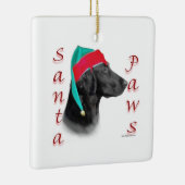 Vaste bedekte Santa Paws Keramisch Ornament (Rechts)