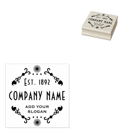 Vaste bedrijfsnaam - bedrijf/bedrijf rubberstempel (Gestempeld)