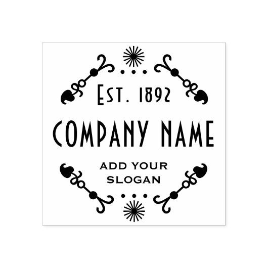 Vaste bedrijfsnaam - bedrijf/bedrijf rubberstempel (Afrduk)