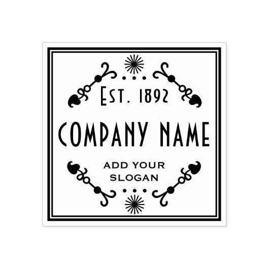 Vaste bedrijfsnaam - bedrijf/bedrijf rubberstempel (Afrduk)