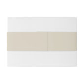 Vaste beige, wit beige uitnodigingen wikkel (Achterkant Voorbeeld)