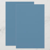 Vaste, blauwe, luchtkracht briefpapier (Voorkant / Achterkant)