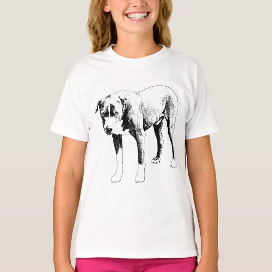 Vaste blik, straat eenvoudig t-shirt (Voorkant)