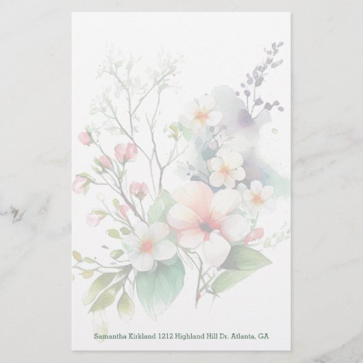 Vaste bloemen - Aangepaste kledingindustrie Briefpapier (Voorkant)