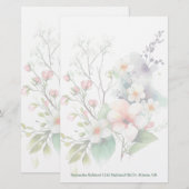 Vaste bloemen - Aangepaste kledingindustrie Briefpapier (Voorkant / Achterkant)