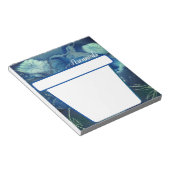 Vaste bloemen in blauw notitieblok (Schuin)