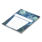 Vaste bloemen in blauw notitieblok (Linkerzijde)