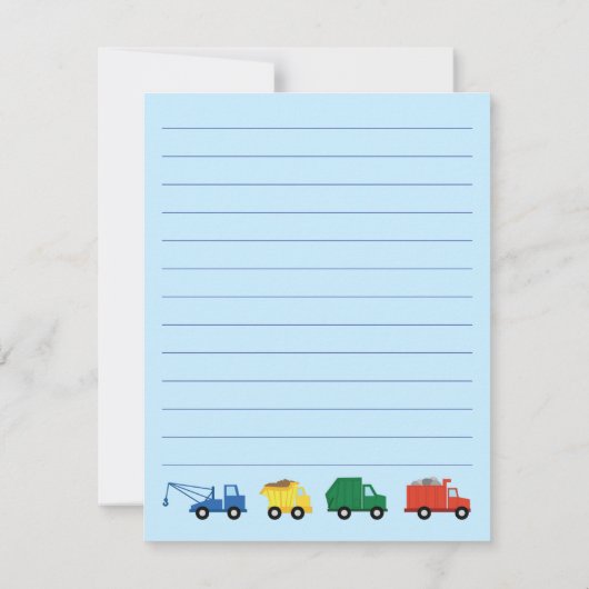 Vaste Briefpapier kaarten van het Kind van Cute Tr (Achterkant)