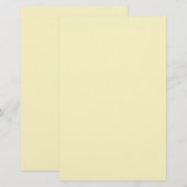 Vaste butter-gele kleur briefpapier (Voorkant / Achterkant)