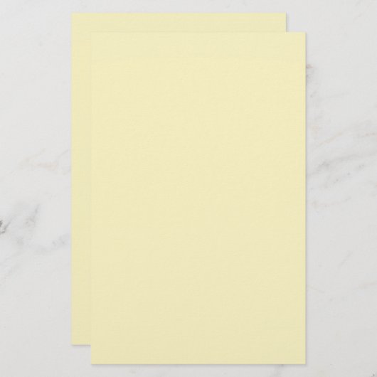 Vaste butter-gele kleur briefpapier (Voorkant / Achterkant)