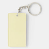 Vaste butter-gele kleur sleutelhanger (achterkant)