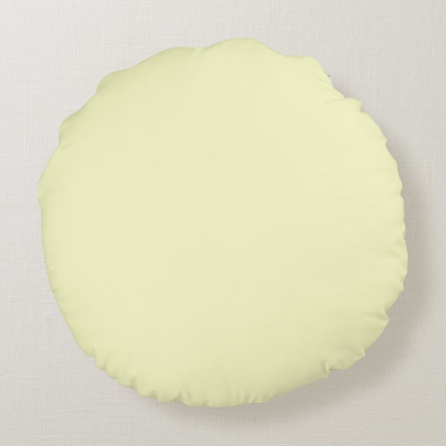vaste crème met witte, platte kleur rond kussen (Achterkant)