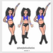 Vaste Danser Blauw Zwart #2 Sticker (Vel)