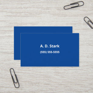 Vaste donkerblauwe minimalistische Visitekaartjes