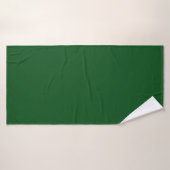 Vaste, donkere, groene kleur in het bos badhanddoek (Badhanddoek)