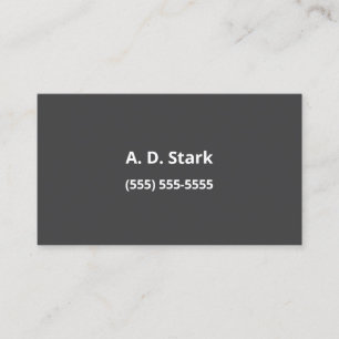 Vaste donkergrijze minimalistische Visitekaartjes