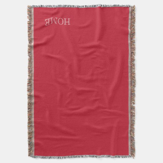 Vaste, donkerrode, donkerrode, dakloze deken (Voorkant Verticaal)