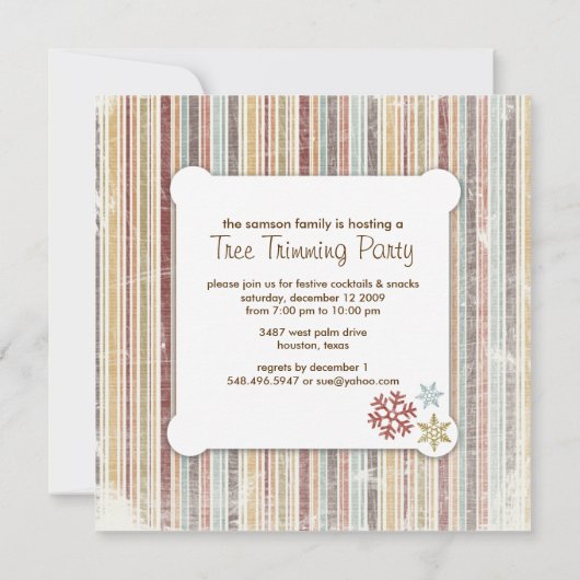 Vaste en heldere feestdagen kaart (Achterkant)