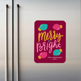 Vaste en heldere kerstlampjes niet-fotofeestdag magneet