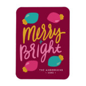 Vaste en heldere kerstlampjes niet-fotofeestdag magneet (Verticaal)