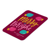 Vaste en heldere kerstlampjes niet-fotofeestdag magneet (Linkerzijde)