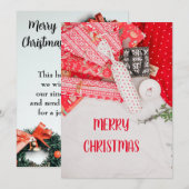 Vaste feestdag, prettige kerst feestdagenkaart (Voorkant / Achterkant)