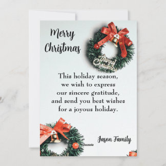 Vaste feestdag, prettige kerst feestdagenkaart