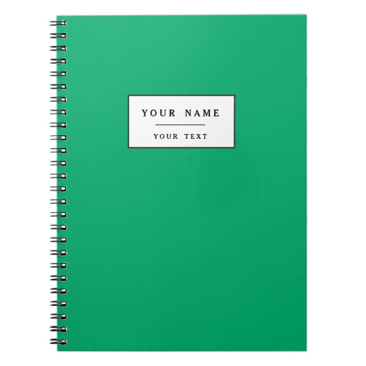 Vaste gekleurde geJade High End Notitieboek (Voorkant)