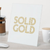 VASTE GOUD RECLAMEBORD MET VOETSTUK (Insitu)