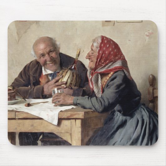 Vaste herinneringen (olie op doek) muismat (Voorkant)