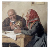 Vaste herinneringen (olie op doek) tegeltje (Voorkant)