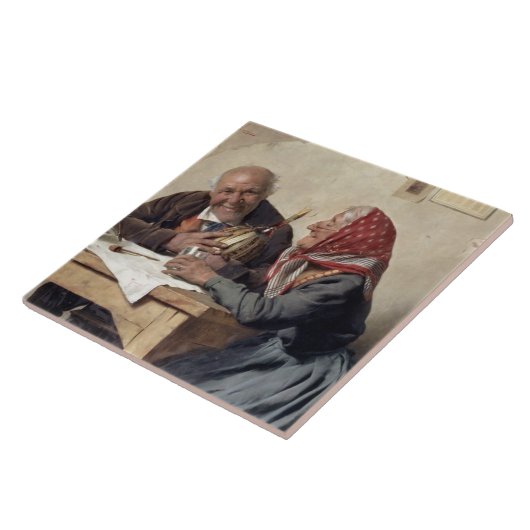 Vaste herinneringen (olie op doek) tegeltje (Zijkant)