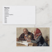 Vaste herinneringen (olie op doek) visitekaartje (Voorkant / Achterkant)