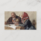 Vaste herinneringen (olie op doek) visitekaartje (Achterkant)