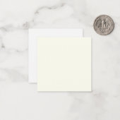 Vaste Ivory kleuren Notitiekaartje (Voorkant / Achterkant in situ)