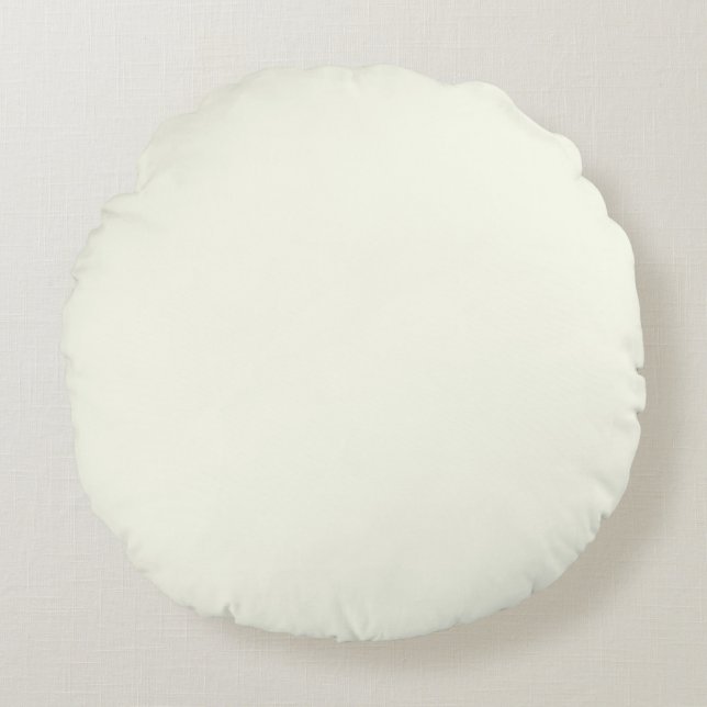 Vaste Ivory kleuren Rond Kussen (Voorkant)