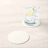 Vaste Ivory kleuren Ronde Kartonnen Onderzetter (Insitu)