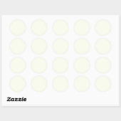 Vaste Ivory kleuren Ronde Sticker (Vel)