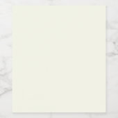 Vaste Ivory kleuren Wijn Etiket (Enkel label)