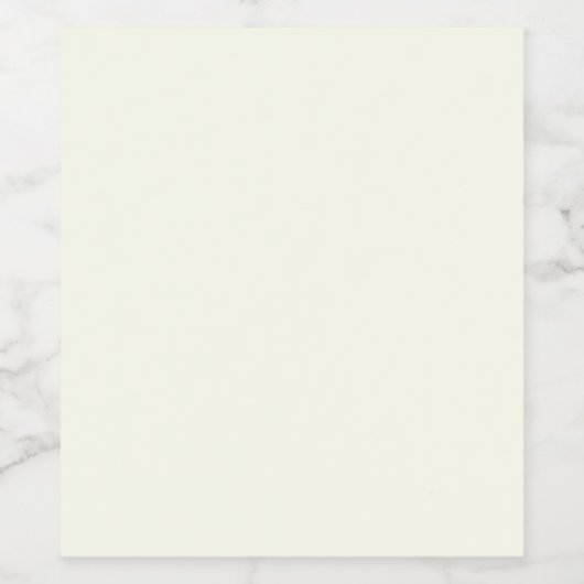 Vaste Ivory kleuren Wijn Etiket (Enkel label)