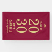 Vaste jaarliniaal voor EDITABLE KLEUR Afstuderen Spandoek (Horizontaal)