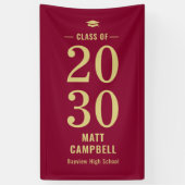 Vaste jaarliniaal voor EDITABLE KLEUR Afstuderen Spandoek (Verticaal)