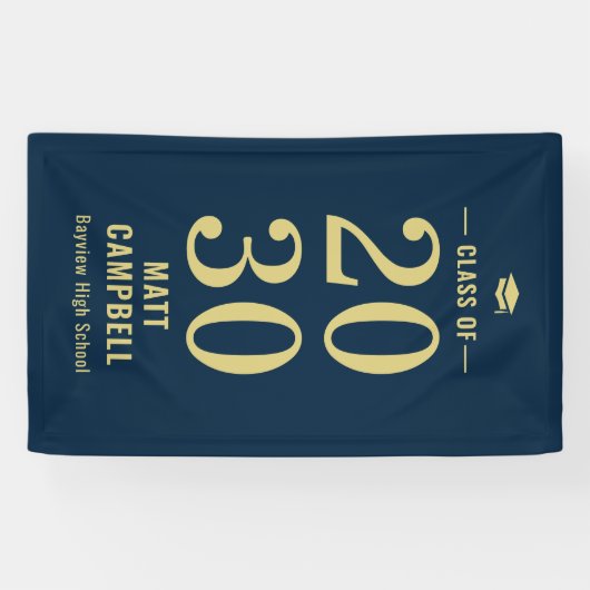 Vaste jaarliniaal voor EDITABLE KLEUR Afstuderen Spandoek (Horizontaal)