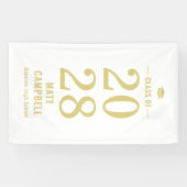 Vaste jaarliniaal voor EDITABLE KLEUR Afstuderen Spandoek (Horizontaal)