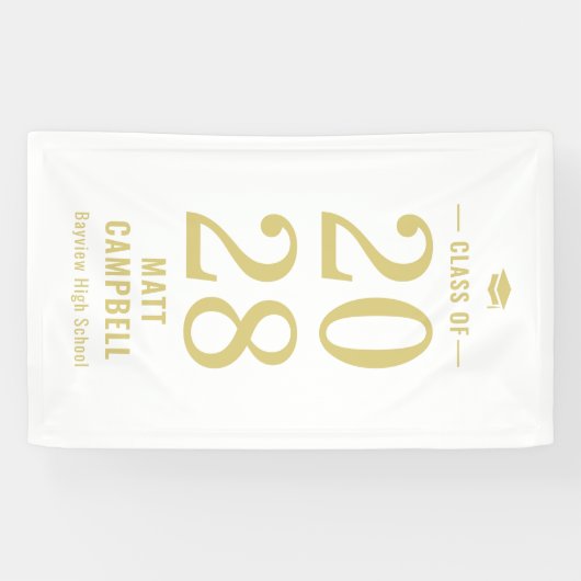 Vaste jaarliniaal voor EDITABLE KLEUR Afstuderen Spandoek (Horizontaal)