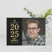 Vaste jaren Uitnodiging voor bewerkbaar Afstuderen (Staand voorkant)