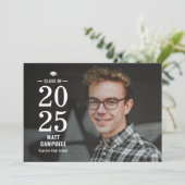 Vaste jaren Uitnodiging voor bewerkbaar Afstuderen (Staand voorkant)