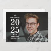 Vaste jaren Uitnodiging voor bewerkbaar Afstuderen (Voorkant / Achterkant)