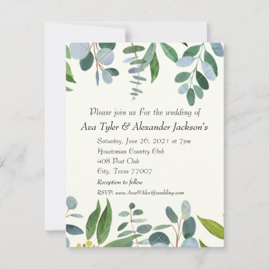 Vaste Kaart voor bruiloft (Voorkant)