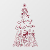 Vaste kerstbrede vensterkoeling raamsticker (Vel)